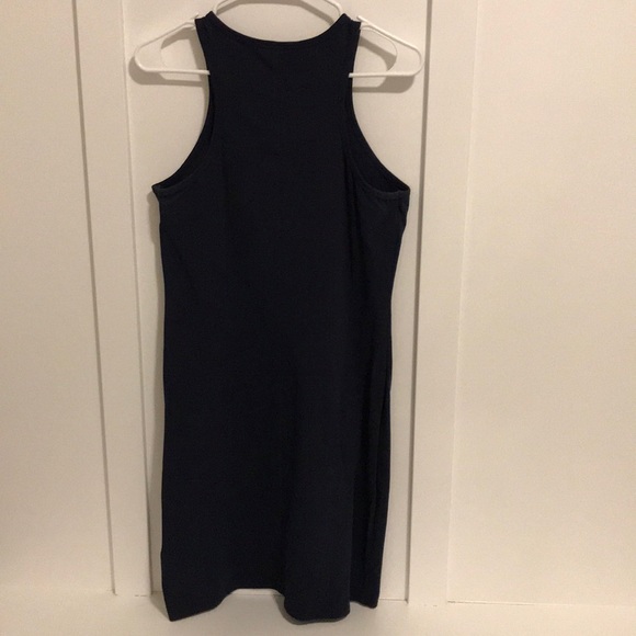 Express Large navy dress w/ embellished neckline - Picture 4 of 6